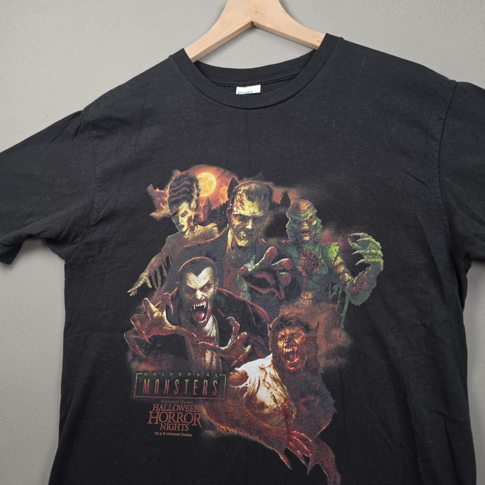 Universal Monsters Halloween Horror Nights T-Shirt Men's M Black Studios Horror